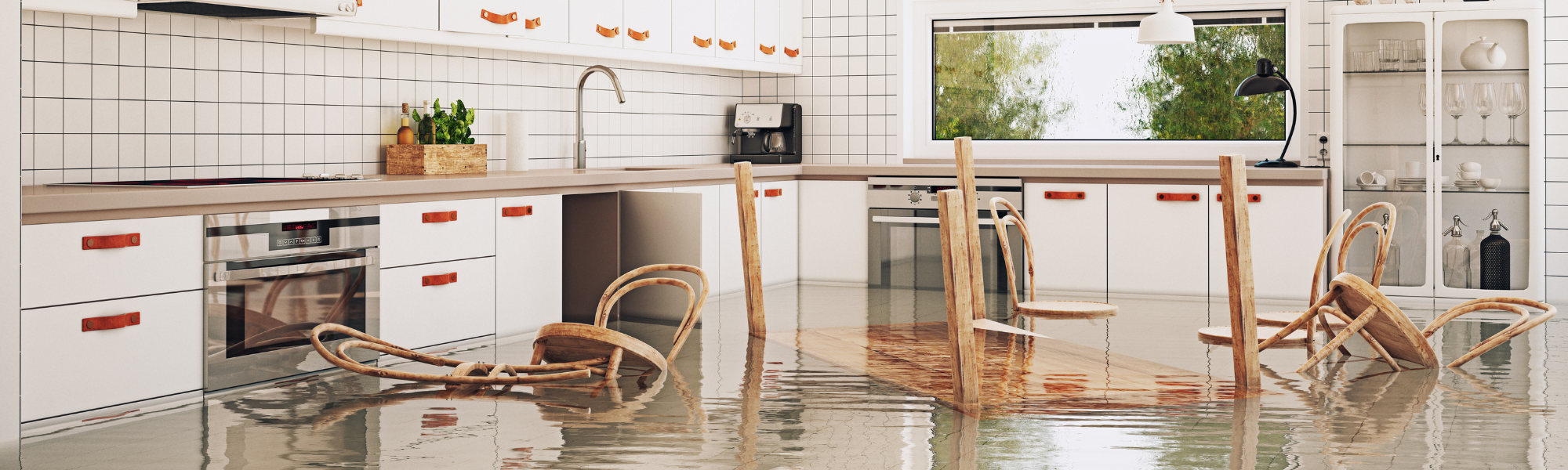flooded kitchen